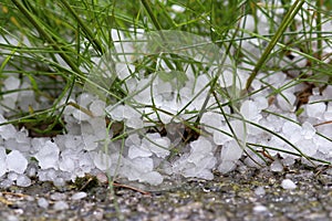 Violent, dangerous storm with hail