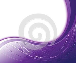 Violet abstract geometrical banner