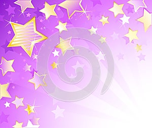 Violet background with stars