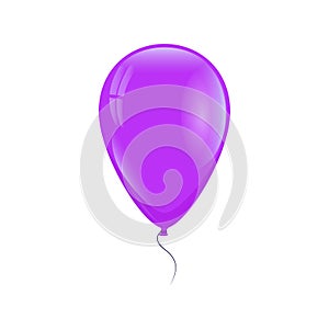 Violet balloon with a thread