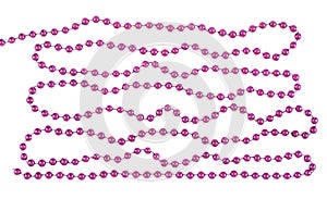 Violet beads on a thread