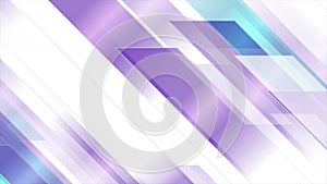 Violet and blue shiny geometric tech abstract motion background