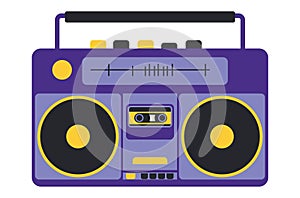 Violet boombox flat style