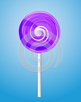 Violet candy lolipop. photo