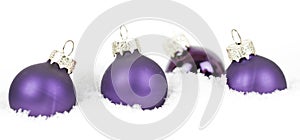 Violet christmas balls