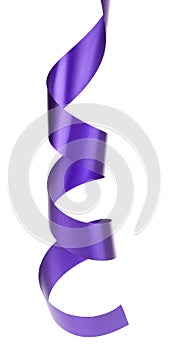 Violet curly silk ribbon.