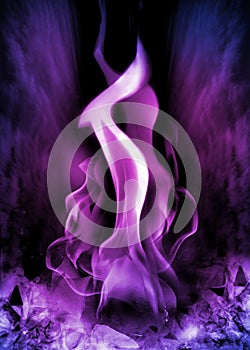 The Violet Flame of Saint Germain - Divine Energy and Transformation - Poster, Wallpaper.