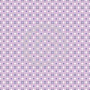 Violet Floral Flower Checkered Geometric Vector Seamless Fabric Texture Pattern Wallpaper Background