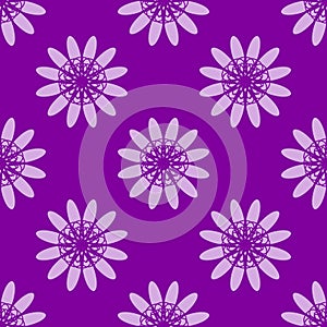 Violet floral pattern background. Vector