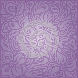 Violet Floral vintage pattern background design