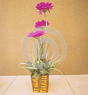 Violet flower vase