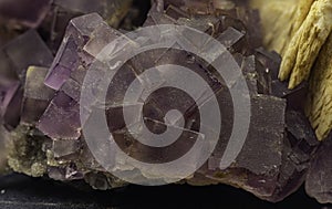 Violet Fluorite Mineral Sample Close-up