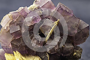 Violet Fluorite Mineral Sample Close-up