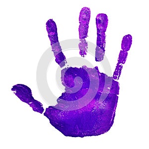 Violet handprint, depicting the idea of to stop violence against