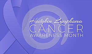 Violet Hodgkin Lymphoma Cancer Awareness Month Background Illustration photo