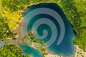 Violet Lake, Poschiavo valley CH, aerial