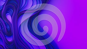 Violet layers of cloth warping. Abstract fabric twist motion. 3d render animation