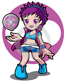 Violet magic game girl