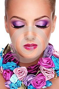 Violet make-up