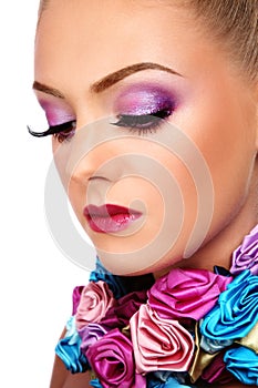 Violet make-up