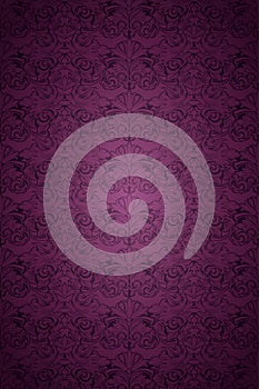 Violet, marsala, purple vintage background, royal with classic Baroque pattern