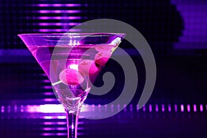 Violet martini glass