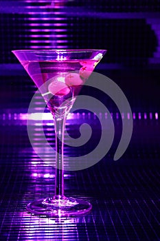 Violet martini glass