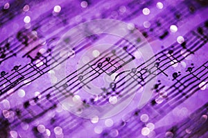 Violet music notes