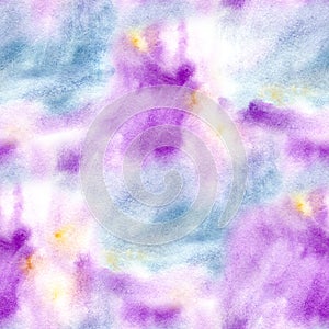 Violet pastel seamless pattern - watercolor texture background