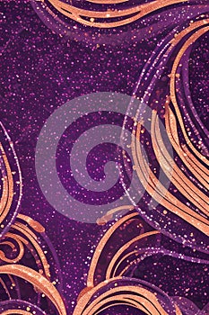 Violet Pink Glitter Sparkle Abstract Background AI-Generated