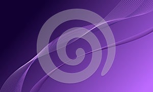 violet purple lines curves wave with smooth gradient abstract background