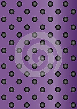 Violet or purple metal stainless steel aluminum perforated pattern texture mesh background