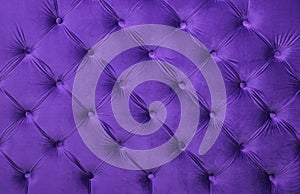 Violet capitone tufted fabric upholstery texture