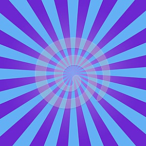 Violet radial retro background. Violet and turquoise abstract spiral, starburst. vector eps10