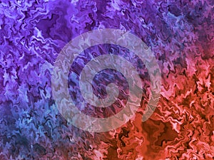 Violet - red dynamic wave oscillations. Abstract background.