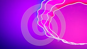 violet rose red and blue fervent delicate lines colorful background - abstract 3D illustration