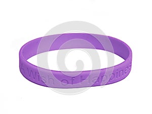 Violet silicone wristband photo