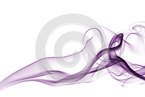 Violet smoke isolated