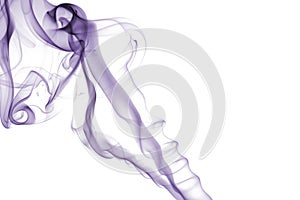 Violet smoke isolated