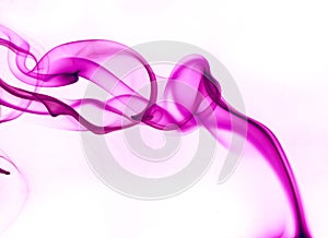 Violet smoke on white background