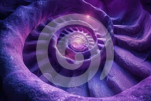 Violet Spiral Staircase in Building