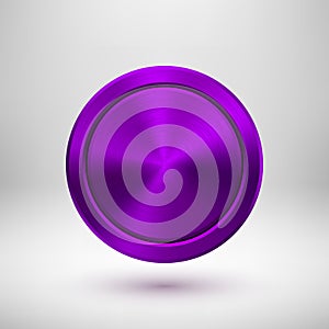 Violet Technology Circle Metal Badge