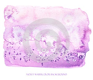 Violet watercolor splash Abstract purple background