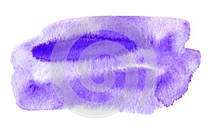 Violet watery illustration.Abstract watercolor hand drawn image.