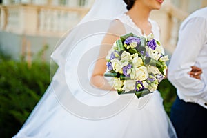 Violet wedding bouquet