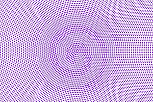 Violet white dotted halftone. Halftone background. Frequent circle dotted gradient.