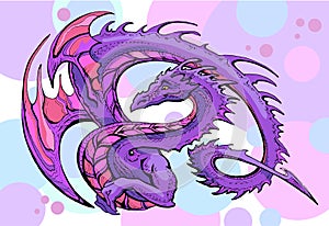 Violet winged dragon