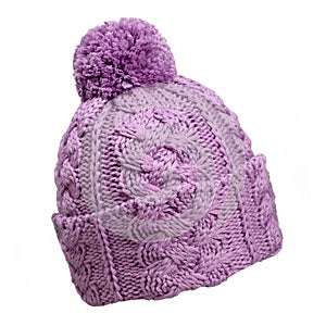 Violet woolen hat