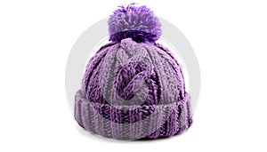 Violet woolen hat