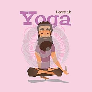 VIolet Yoga pose skill vector illustration